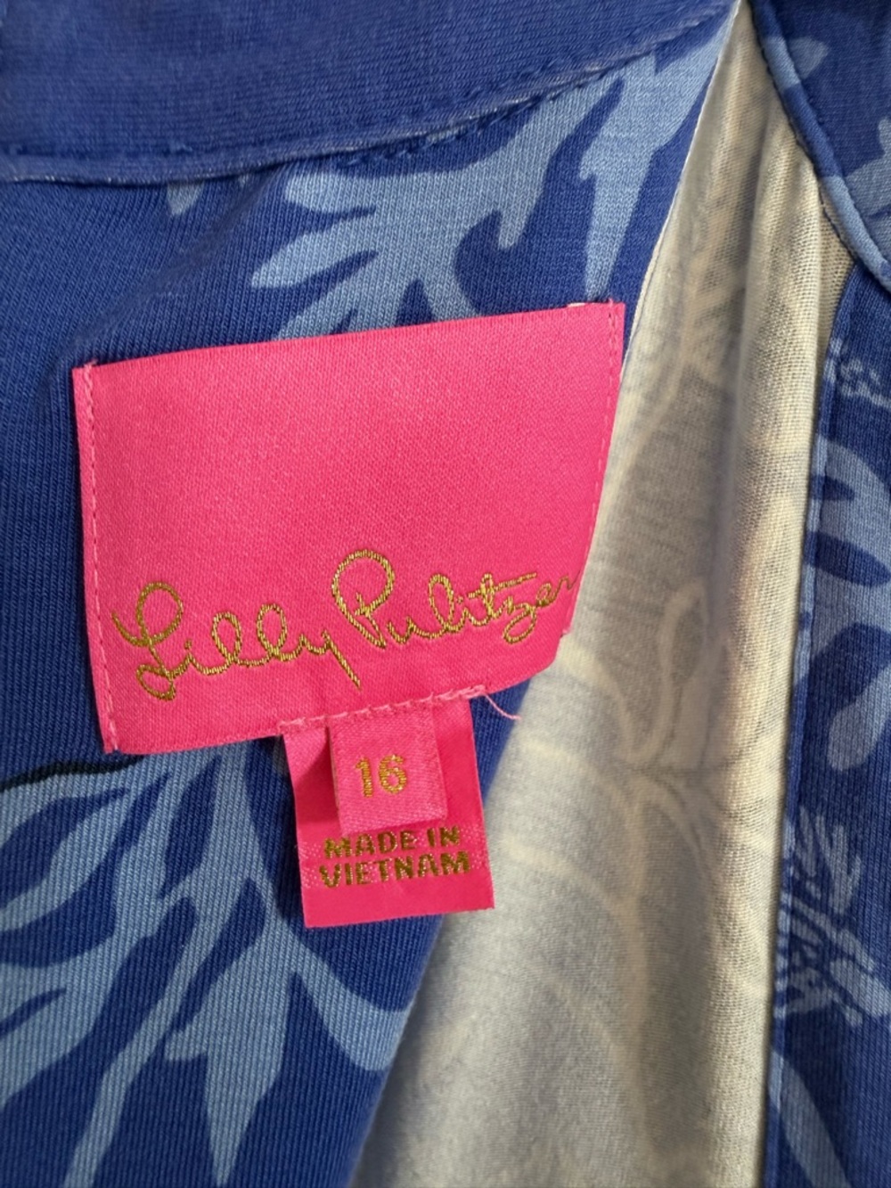 WEXLEE LONG SLEEVE MAXI DRESS, ALBA BLUE BAJA COVE ENGINEERED KNIT SZ 16 - Picture 8 of 8